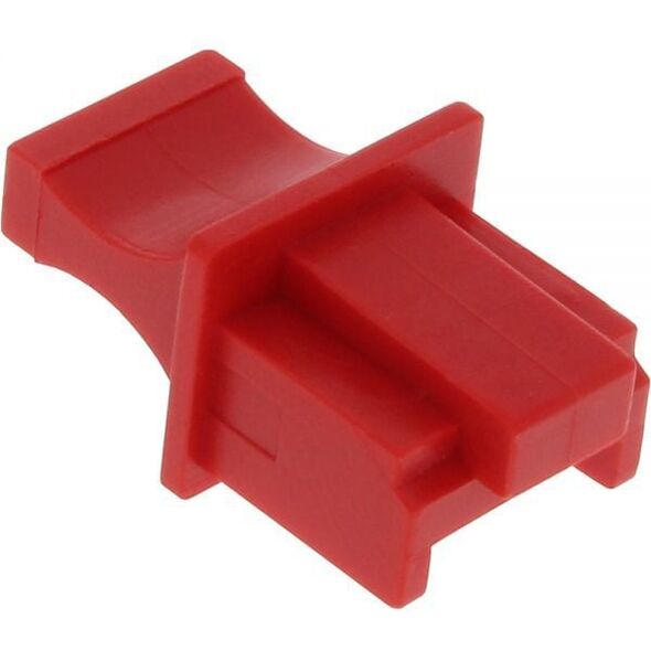 InLine Osłona przeciwkurzowa do gniazda RJ45 czerwona 100szt. (59942K)