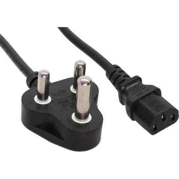 Kabel zasilający InLine Typ D Południowa Afryka RPA 5A - IEC connector 1.8m (16652R)