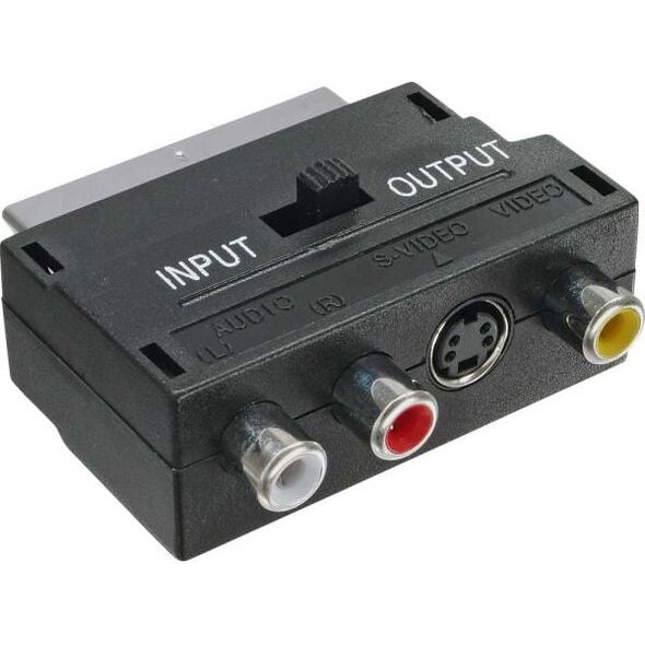 Adapter AV InLine Scart - RCA (Cinch) x3 + S-Video czarny (89953)