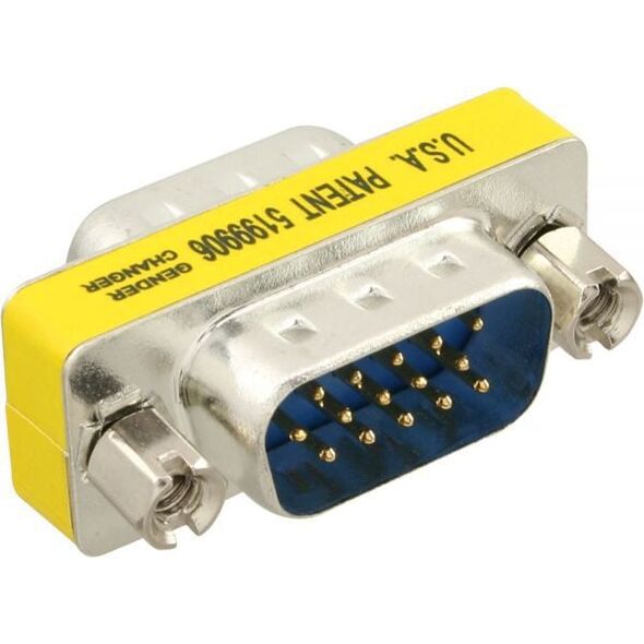 Adapter AV InLine D-Sub (SVGA) - D-Sub (SVGA) żółty (37714)