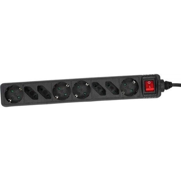 Listwa zasilająca InLine 8 gniazd 1.5 m czarna (16481S)