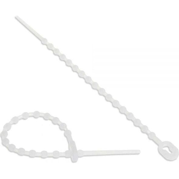 Organizer InLine Opaska zaciskowa Biały 100 sztuk  (59977A)