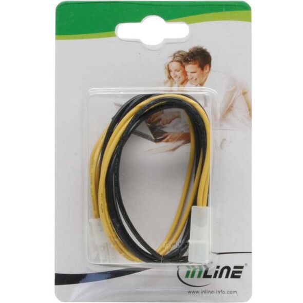 InLine Molex - ATX/EPS 8-pin, 0.3m, Żółty (26630)