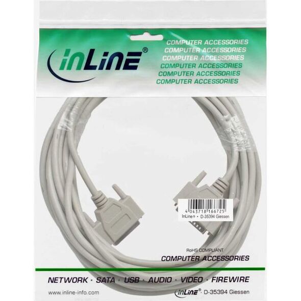 InLine DB-25 - DB-25, 30m, Szary (11430M)