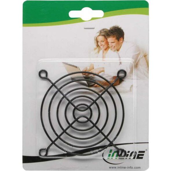 InLine Grill ochronny na wentylator 80mm Czarny (33378X)