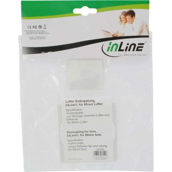 InLine Ramka antywibracyjna do wentylatora 80mm (36208I)