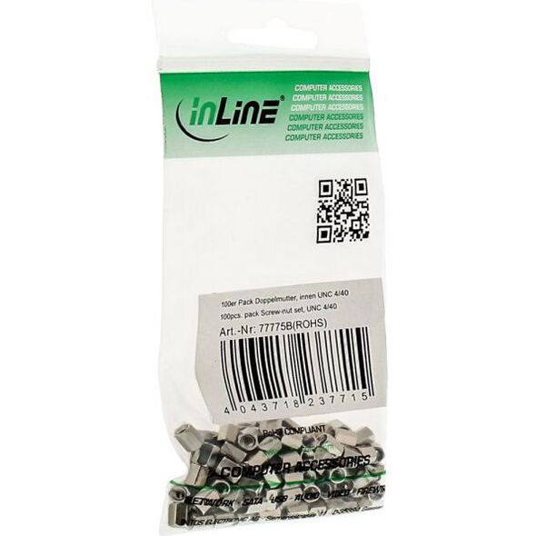 InLine Zestaw nakrętek UNC 4/40, 10 szt (77775A)