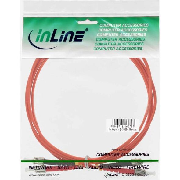 InLine Patchcord światłowodowy ST/ST, 50/125µm, OM2 3m (81503)