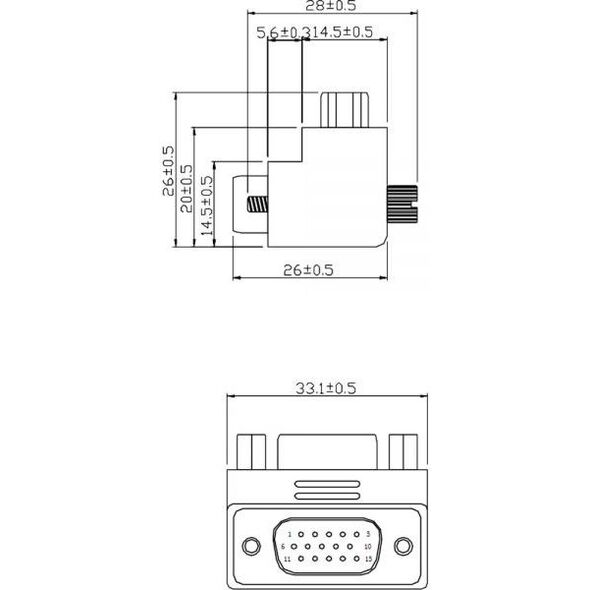 Adapter AV InLine D-Sub (VGA) - D-Sub (VGA) czarny (37248I)