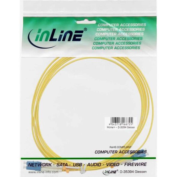 InLine Światłowodowy Duplex Kabel LC/LC 9/125µm OS2 2m - 88656I