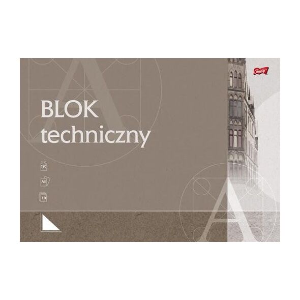 Unipap Blok techniczny A3 10k biały