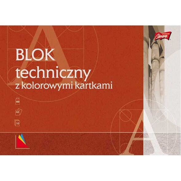 St. Majewski Blok techniczny A3 10k mix kolorów 10szt.