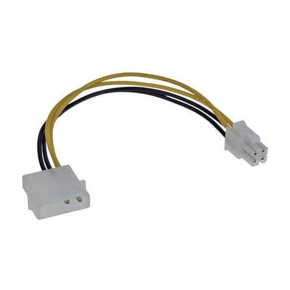 InLine Molex - ATX/EPS 4-pin, 0.2m, Żółty (26632)