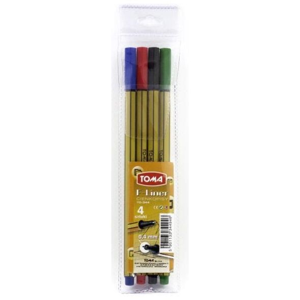 Toma Cienkopis F-Liner 0,4mm /4 kol. TOMA - TO-344 Z94