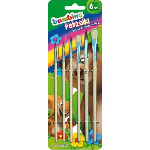 St. Majewski Pędzelki Bambino 6szt.