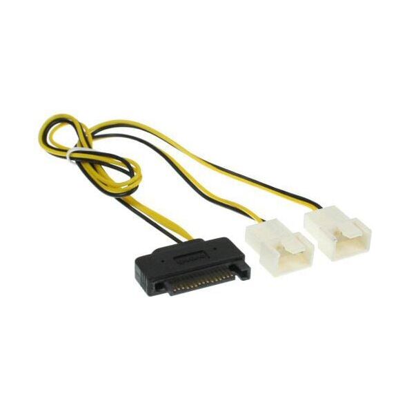 InLine SATA 15-pin - 2-pin x2, 0.3m, Wielokolorowy (29683F)