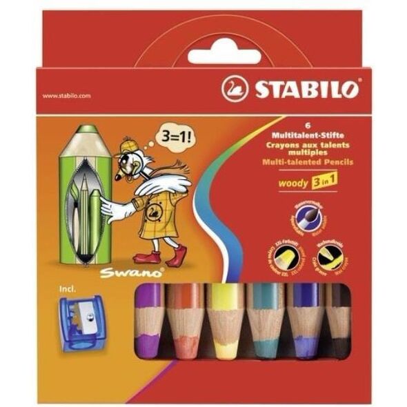 Stabilo Kredki Woody 6 kol. (8806)