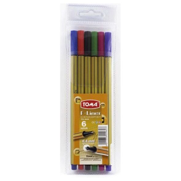 Toma Cienkopis F-Liner 0,4 mm/6 kol. (TO-344 Z 96)