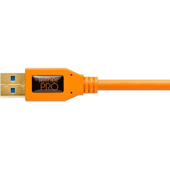 Tether Tools TPro USB 3.0 Micro-B Right Angle 4.6m/15' ORG (TET-CU61RT15-ORG)