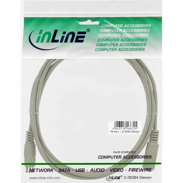 InLine PS/2 - PS/2, 5m, Szary (13345)