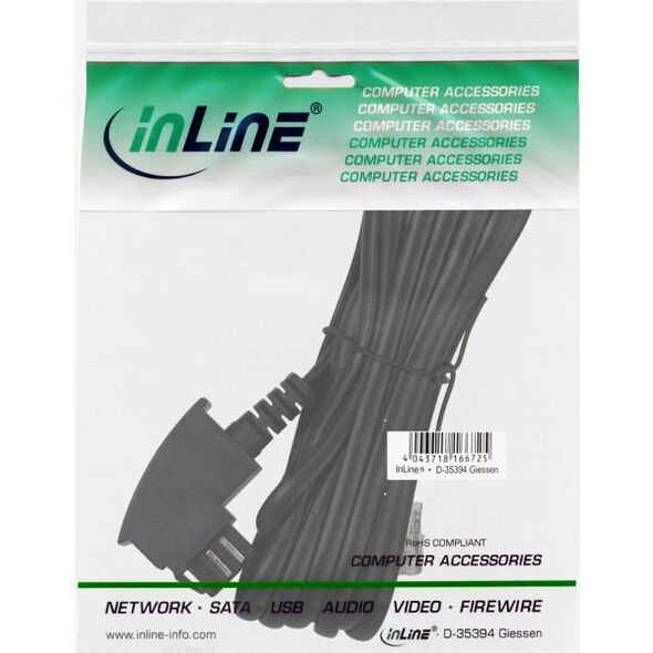 InLine Kabel telefoniczny TAE-N - RJ11 6P4C, 6m (18819)