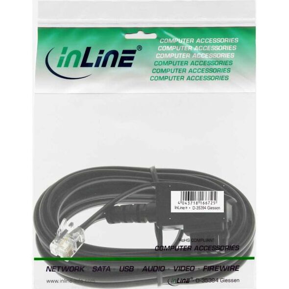 InLine Kabel telefoniczny TAE-F - 6P4C RJ11, 6m (18909)
