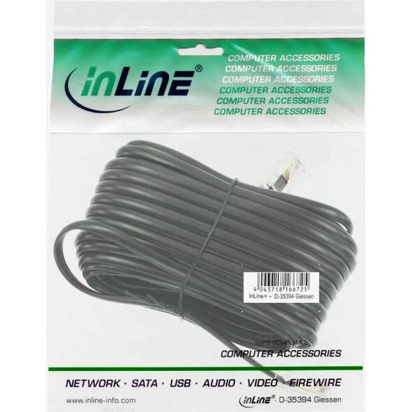 InLine Patchcord ISDN RJ45 męski - męski 8P4C, 10m (68817)