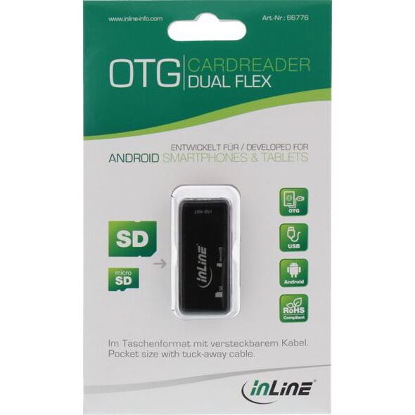 Czytnik InLine USB 2.0/microUSB (66776)