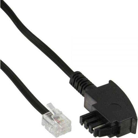 InLine Kabel telefoniczny TAE-F - RJ11 6P4C męski - męski, 6m (18919)
