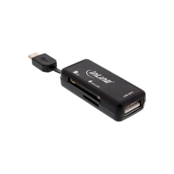 Czytnik InLine USB 2.0/microUSB (66776)