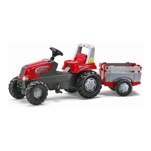 Rolly Toys Traktor Junior czerwony z przyczepą 800261 (5800261)
