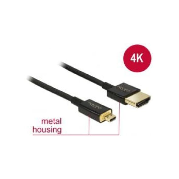 Kabel Delock HDMI Micro - HDMI 1m czarny (84781)