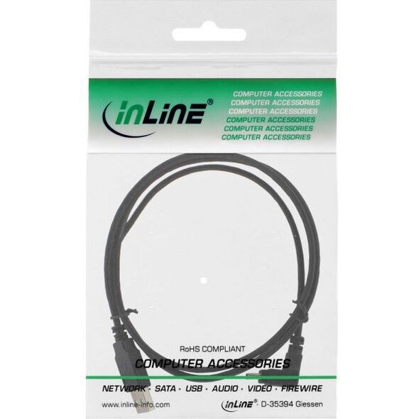 Kabel USB InLine USB-A - miniUSB 0.5 m Czarny (34205)