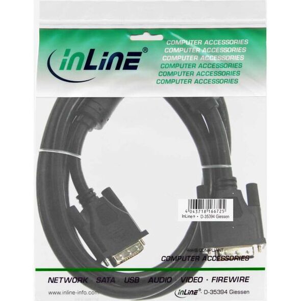 Kabel InLine DVI-D - DVI-D 2m czarny (17772)