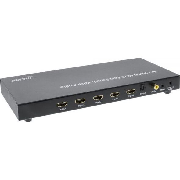 InLine Switch 4x HDMI + audio Czarny (65017)