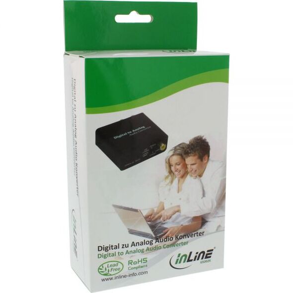 Adapter AV InLine Toslink - RCA (Cinch) czarny (65002K)
