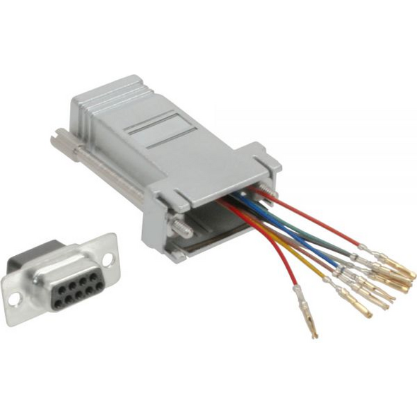 Adapter AV InLine D-Sub (VGA) - RJ-45 srebrny (68889L)