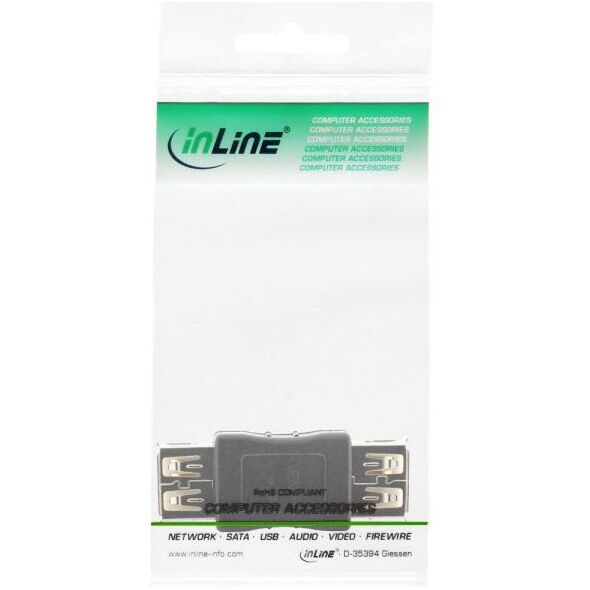 Adapter USB InLine USB - USB Czarny  (33300)