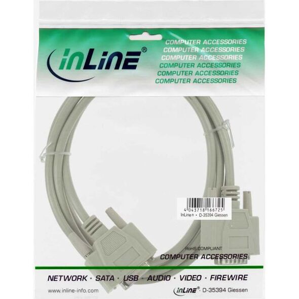 InLine DA-15 - DA-15, 2m, Szary (17740)