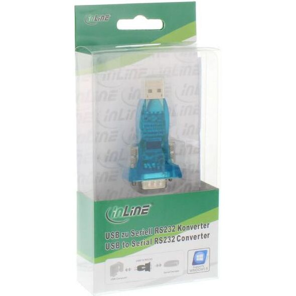Adapter USB InLine USB - RS-232 Niebieski  (33304A)