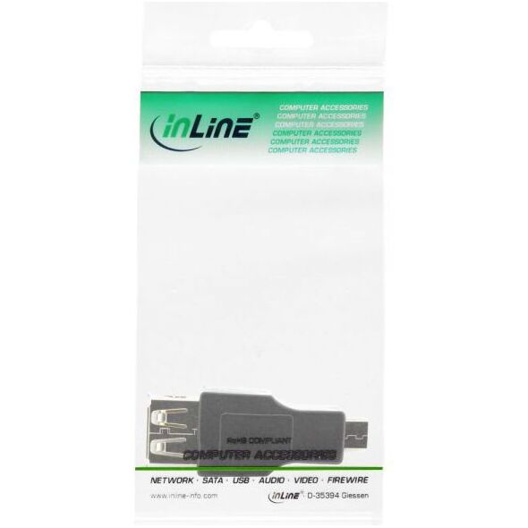 Adapter USB InLine microUSB - USB Czarny  (31608)