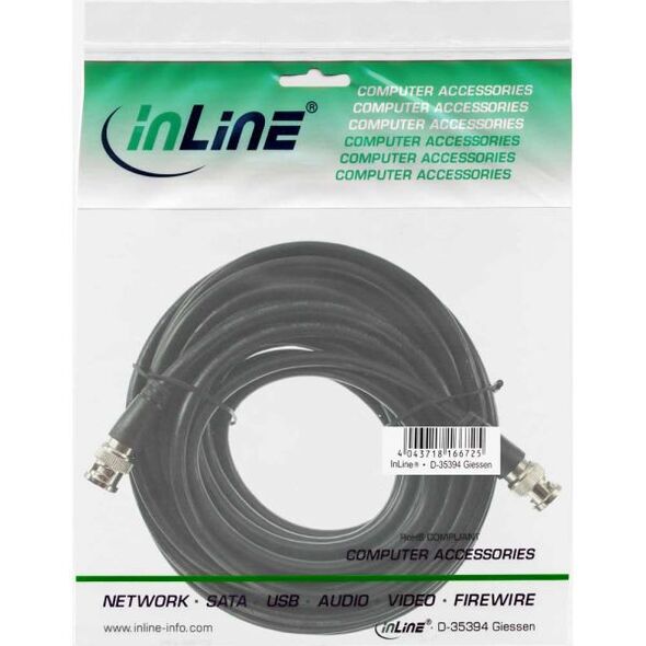 Kabel InLine BNC - BNC 10m czarny (10810)