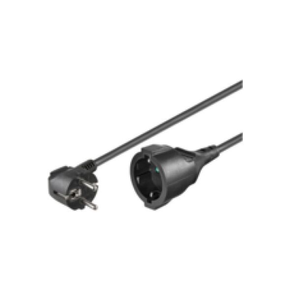 MicroConnect Przedłużacz Schuko, M-F, 5m, czarny (PE140500)