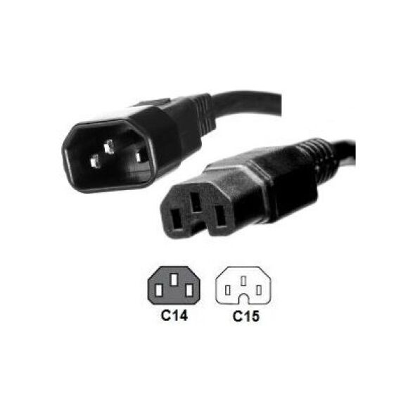 Kabel zasilający MicroConnect C14 - C15, 2m (PE011420)
