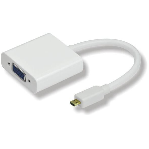 Adapter AV MicroConnect HDMI Micro - D-Sub (VGA) biały (HDMIDVGA)