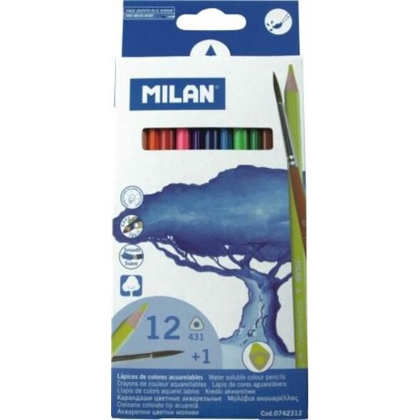 Milan Kredki akwarelowe trójkątne (0742312)