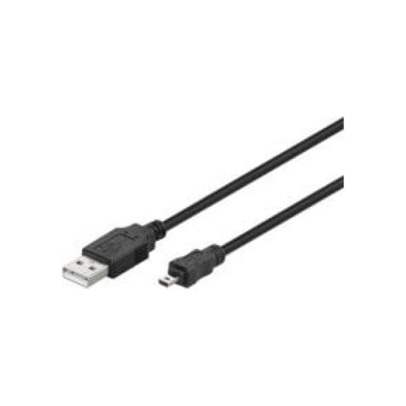 Kabel USB MicroConnect USB-A - miniUSB 1.8 m Czarny (USBAMB82)