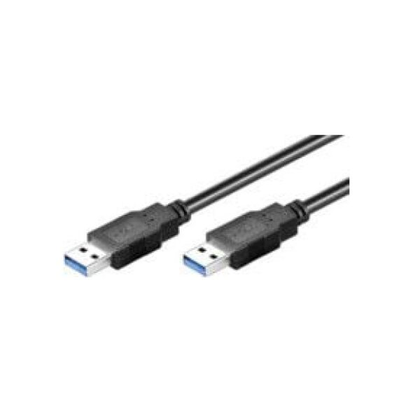 Kabel USB MicroConnect USB-A - USB-A 5 m Czarny (USB3.0AA5B)