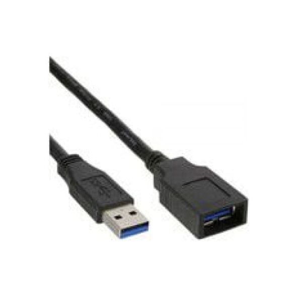Kabel USB MicroConnect USB-A - USB-A 0.5 m Czarny (USB3.0AAF05B)