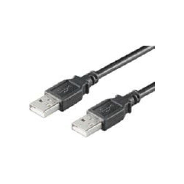 Kabel USB MicroConnect USB-A - USB-A 0.5 m Czarny (USBAA05B)